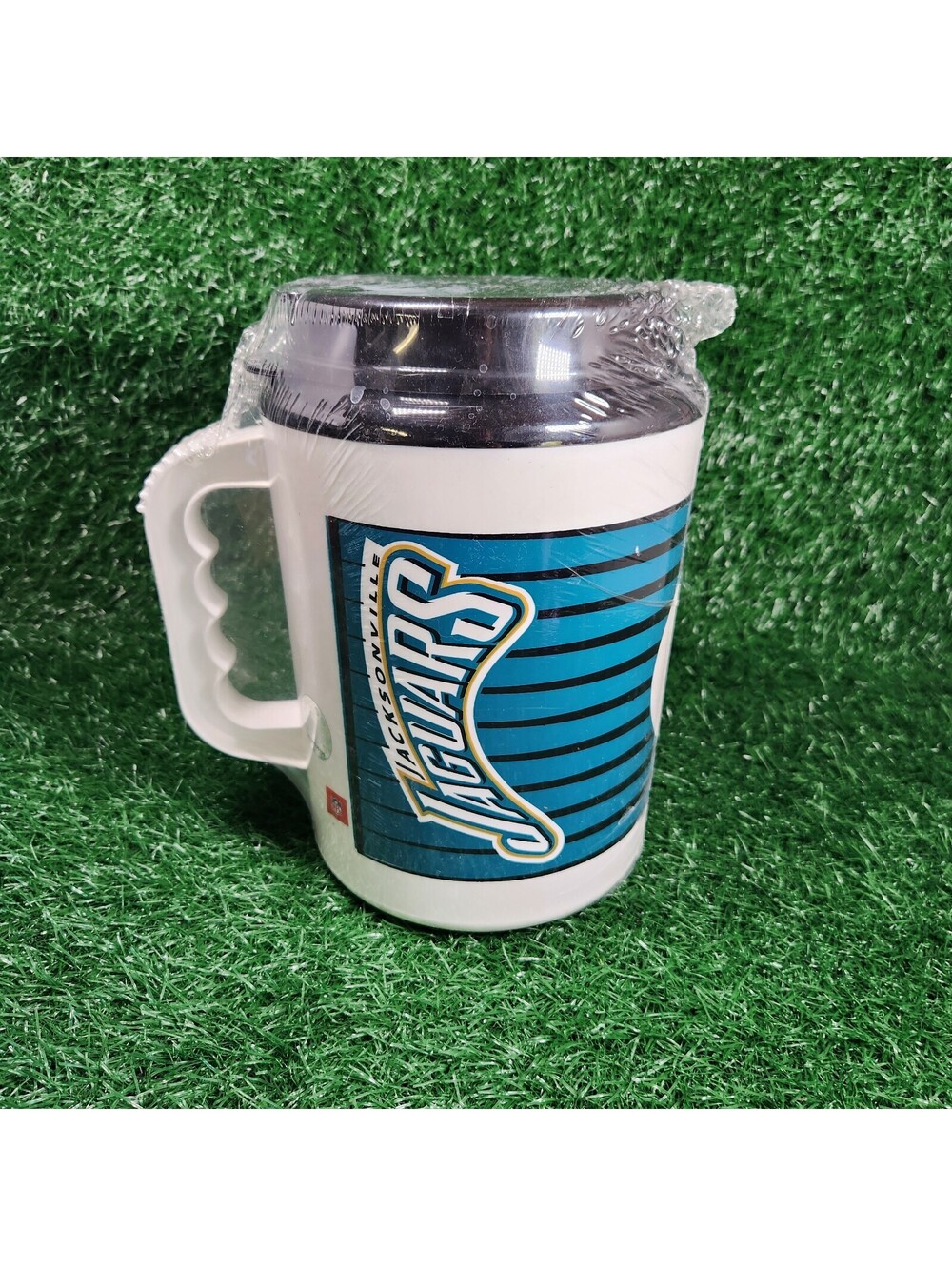 VTG Jacksonville Jaguars Betras Super Thermo Travel Mug Cup Sealed New 90s NFL